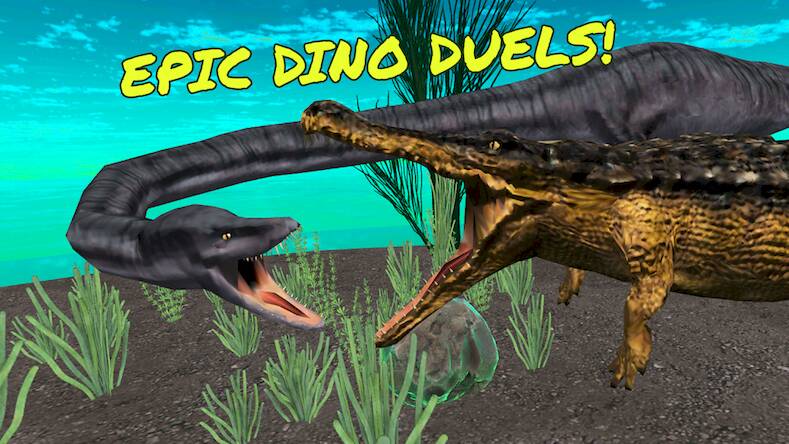 Скачать взломанную Dino Battle Arena Jurassic Sea [Мод меню] MOD apk на Андроид