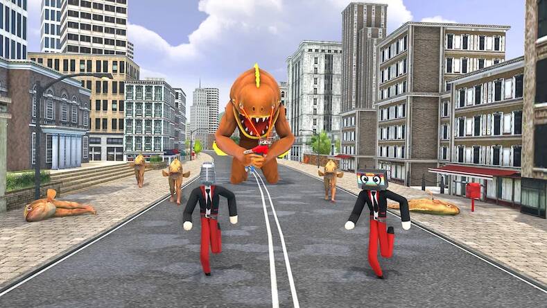 Скачать взломанную Fish Head Gang Crime Rope Game [Бесплатные покупки] MOD apk на Андроид