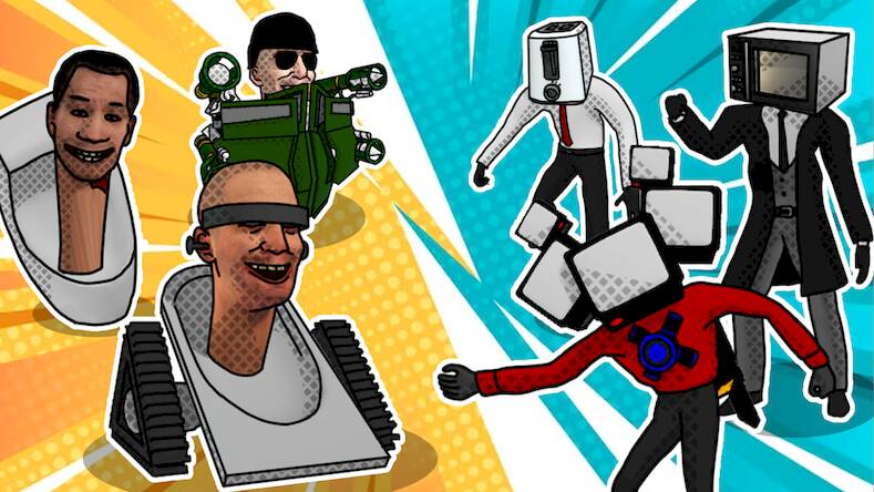Скачать взломанную скибидский туалет слияние [Бесплатные покупки] MOD apk на Андроид