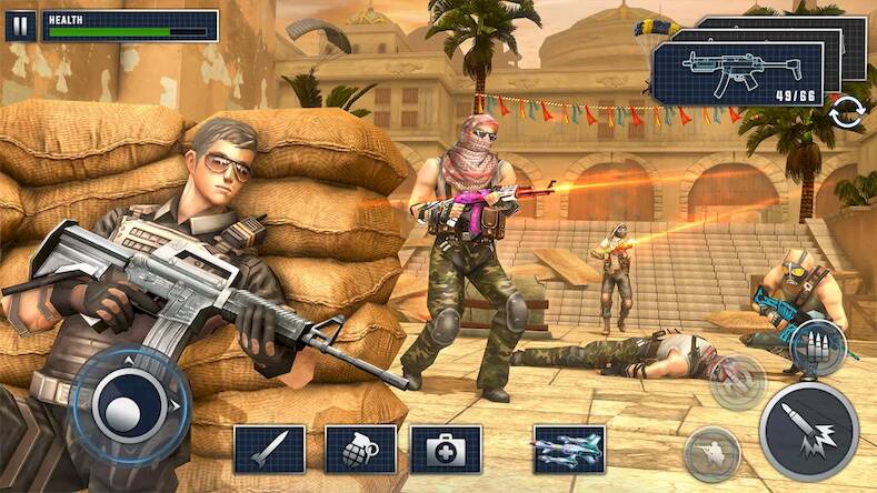 Скачать взломанную Стрелялки FPS- Военные игры 3D [Много монет] MOD apk на Андроид