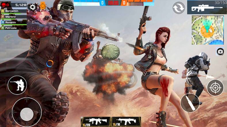 Скачать взломанную Offline Clash Squad Shooter 3D [Много монет] MOD apk на Андроид