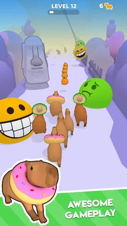 Скачать взломанную Capybara Rush [Много денег] MOD apk на Андроид