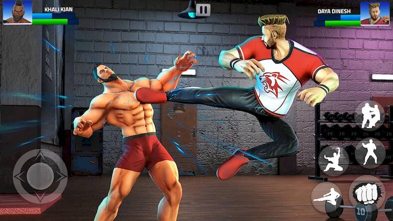 Скачать взломанную Bodybuilder GYM Fighting Game [Бесплатные покупки] MOD apk на Андроид