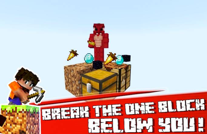 Скачать взломанную Skyblock mod MineCraft [Много денег] MOD apk на Андроид