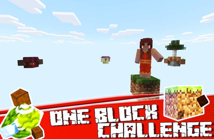 Скачать взломанную Skyblock mod MineCraft [Много денег] MOD apk на Андроид