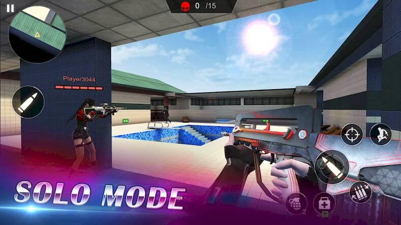 Скачать взломанную Бравый Бой: PvP Стрелок 3D [Много монет] MOD apk на Андроид