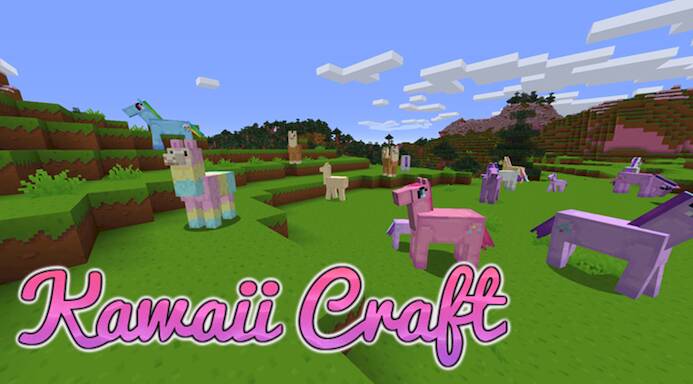 Скачать взломанную Mini World Craft Kawaii 2024 [Мод меню] MOD apk на Андроид