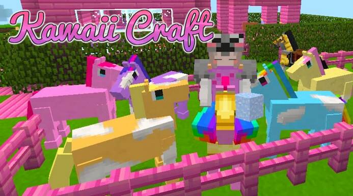 Скачать взломанную Mini World Craft Kawaii 2024 [Мод меню] MOD apk на Андроид