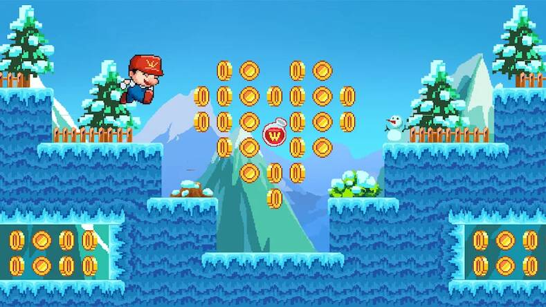 Скачать взломанную Super Mano Run Adventure [Много денег] MOD apk на Андроид