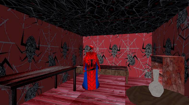 Скачать взломанную Spider Granny v3 Horror Mod [Много монет] MOD apk на Андроид