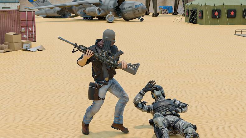 Скачать взломанную Gun Games Offline FPS Shooting [Много денег] MOD apk на Андроид