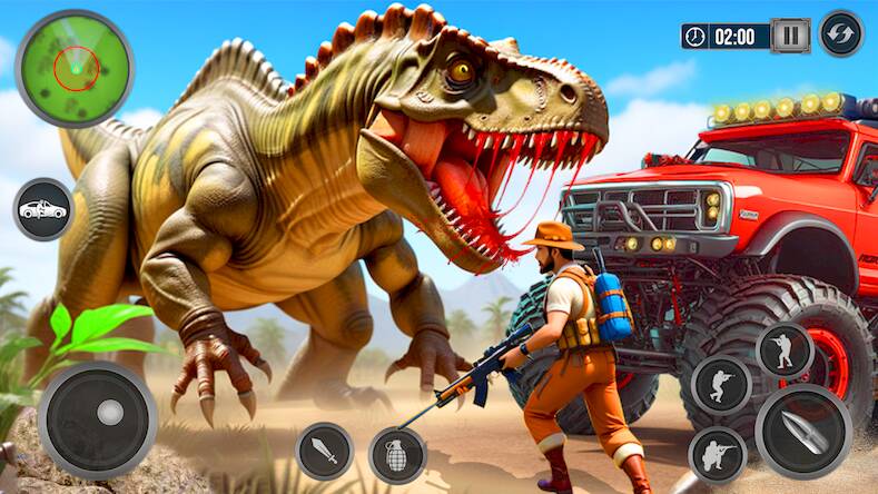 Скачать взломанную Wild Dino Hunter 3D Gun Games [Много монет] MOD apk на Андроид