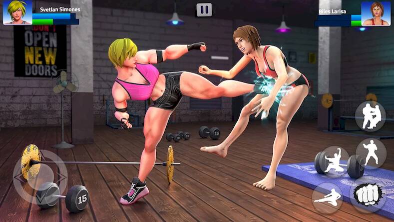 Скачать взломанную Bodybuilder GYM Fighting Game [Мод меню] MOD apk на Андроид
