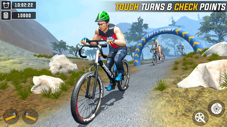 Скачать взломанную BMX Cycle 3D: гоночная игра [Бесплатные покупки] MOD apk на Андроид