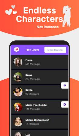 Скачать взломанную Nex Romance Ai Girlfriend Chat [Мод меню] MOD apk на Андроид
