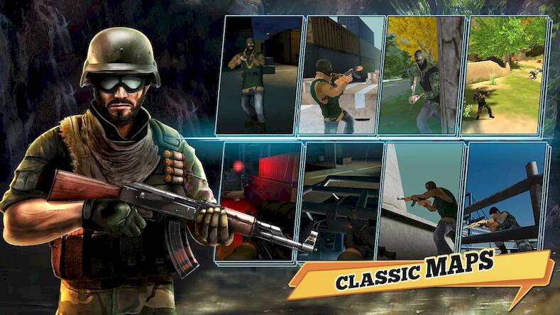 Скачать взломанную FPS Commando Game - BattleOps [Много монет] MOD apk на Андроид