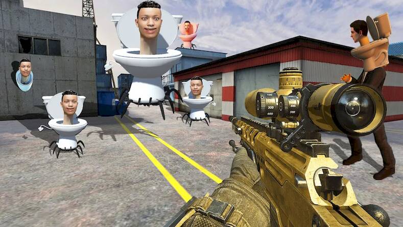 Скачать взломанную стрелялки в туалете fps [Много монет] MOD apk на Андроид