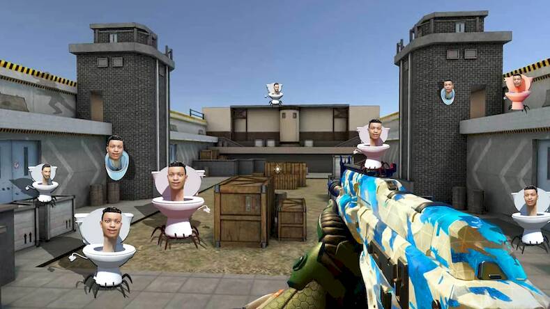 Скачать взломанную стрелялки в туалете fps [Много монет] MOD apk на Андроид