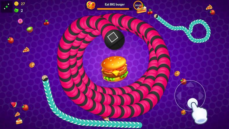 Скачать взломанную Snake vs Worms: Fun .io Zone [Бесплатные покупки] MOD apk на Андроид