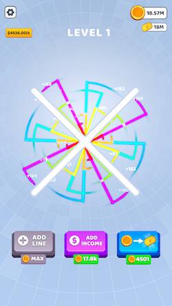 Скачать взломанную Bouncing Rainbow: Calm Clicker [Много монет] MOD apk на Андроид