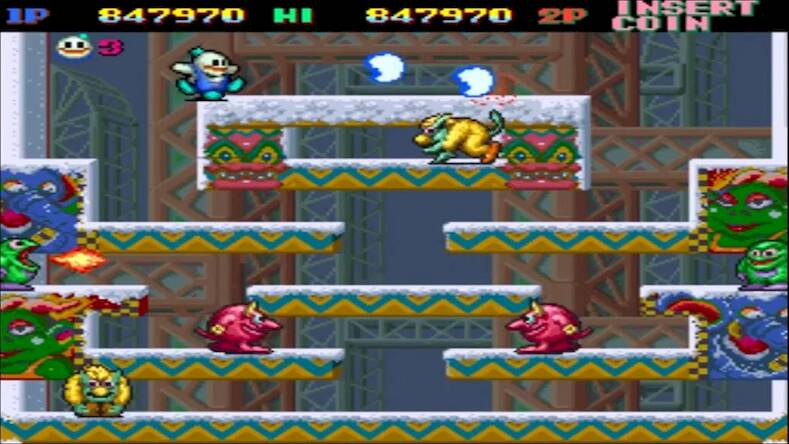 Скачать взломанную SNOW BROS. classic [Много монет] MOD apk на Андроид
