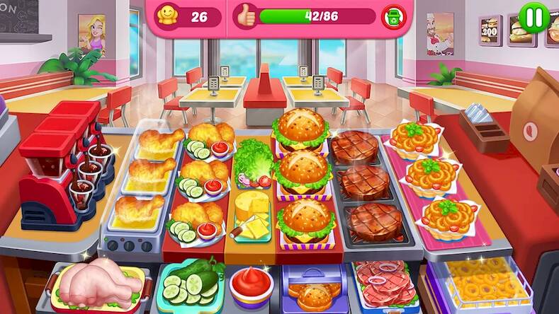 Скачать взломанную Crazy Cooking Diner: Chef Game [Мод меню] MOD apk на Андроид