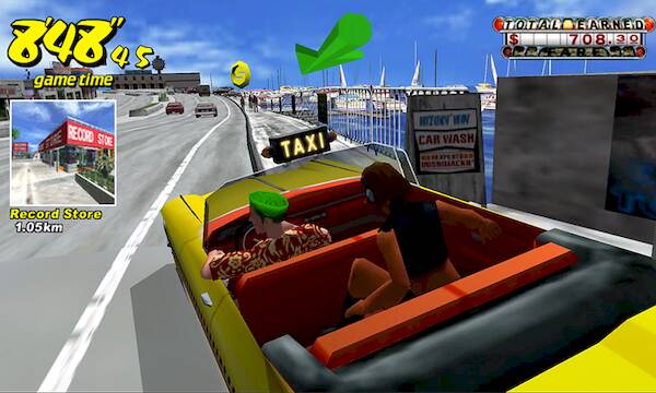 Скачать взломанную Crazy Taxi Classic [Много монет] MOD apk на Андроид