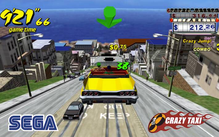 Скачать взломанную Crazy Taxi Classic [Много монет] MOD apk на Андроид
