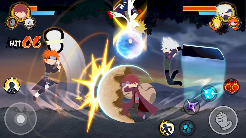 Скачать взломанную Stickman Ninja - 3v3 Battle [Много монет] MOD apk на Андроид