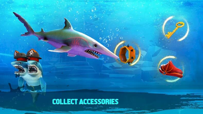 Скачать взломанную Double Head Shark Attack PVP [Много монет] MOD apk на Андроид