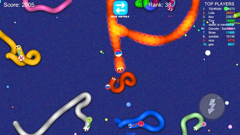 Скачать взломанную Worms Snake Zone Battle .io [Мод меню] MOD apk на Андроид