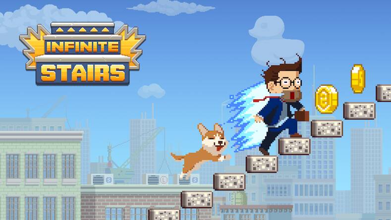 Скачать взломанную Infinite Stairs [Много монет] MOD apk на Андроид