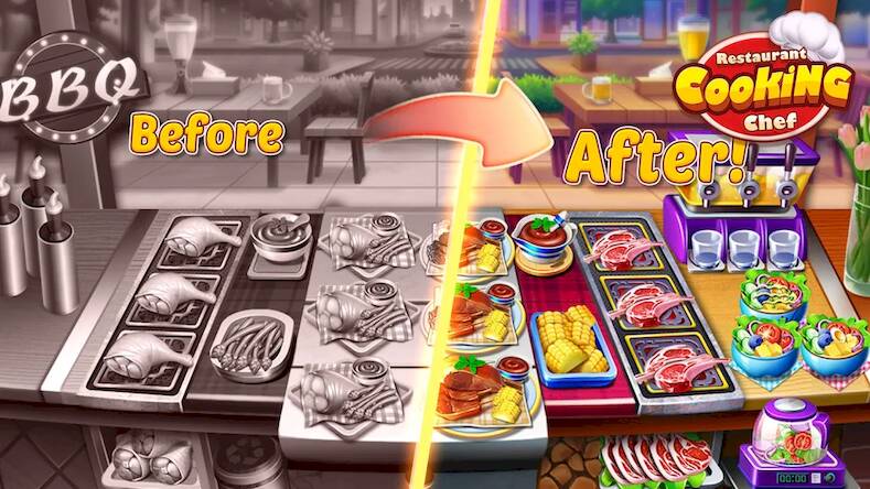 Скачать взломанную Restaurant Cooking Chef [Бесплатные покупки] MOD apk на Андроид