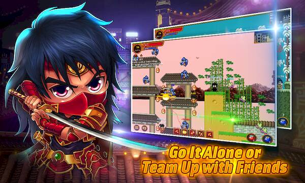 Скачать взломанную NINJA SCHOOL WORLD [Много монет] MOD apk на Андроид