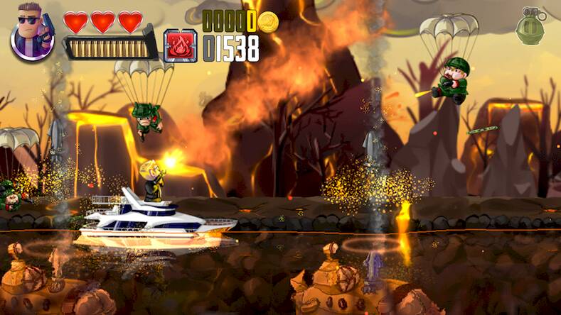 Скачать взломанную Ramboat - Offline Action Game [Много денег] MOD apk на Андроид