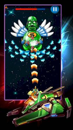 Скачать взломанную Chicken Shooter: Galaxy Attack [Много денег] MOD apk на Андроид