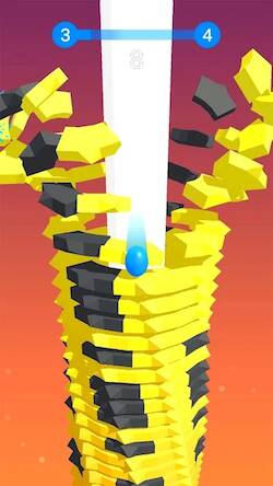Скачать взломанную Stack Ball Crash 3d [Бесплатные покупки] MOD apk на Андроид