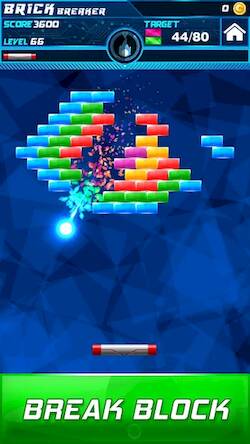 Скачать взломанную Brick Breaker Cyber [Много денег] MOD apk на Андроид