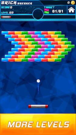 Скачать взломанную Brick Breaker Cyber [Много денег] MOD apk на Андроид
