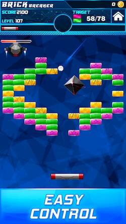 Скачать взломанную Brick Breaker Cyber [Много денег] MOD apk на Андроид