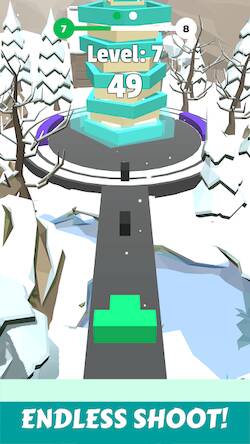 Скачать взломанную Stacky Tower Breaker Shooting [Бесплатные покупки] MOD apk на Андроид