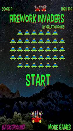 Скачать взломанную Firework Invaders [Бесплатные покупки] MOD apk на Андроид