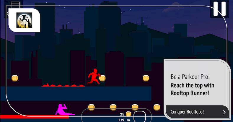 Скачать взломанную Ultimate Rooftop Parkour Run [Мод меню] MOD apk на Андроид