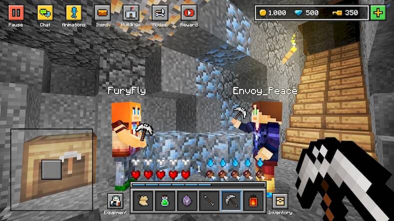 Скачать взломанную Block World 3D: Craft & Build [Много денег] MOD apk на Андроид