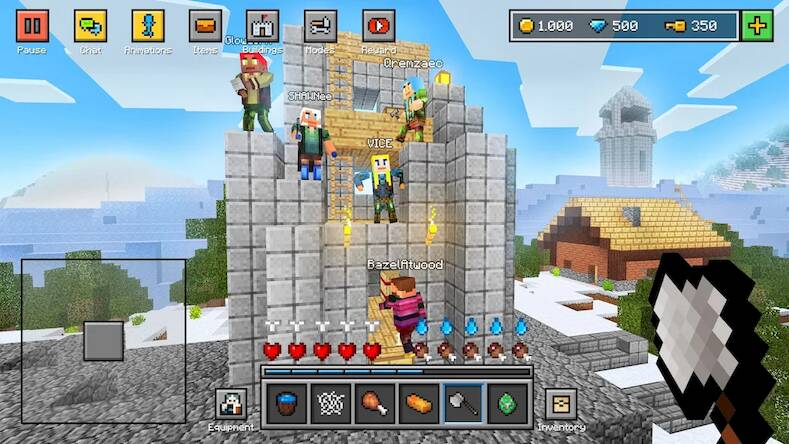 Скачать взломанную Block World 3D: Craft & Build [Много денег] MOD apk на Андроид