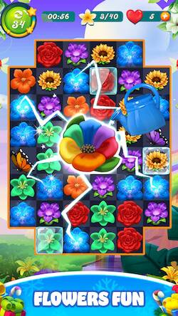 Скачать взломанную Bloom Rose - Match 3 Puzzles [Много монет] MOD apk на Андроид