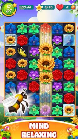 Скачать взломанную Bloom Rose - Match 3 Puzzles [Много монет] MOD apk на Андроид