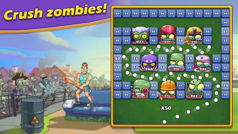 Скачать взломанную Breaker Fun 2: Zombie Brick [Много денег] MOD apk на Андроид