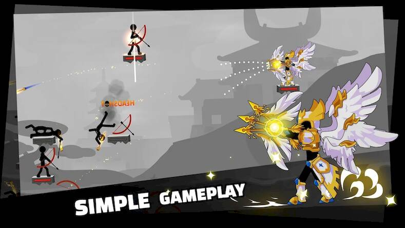 Скачать взломанную Stickfight Archer [Много денег] MOD apk на Андроид