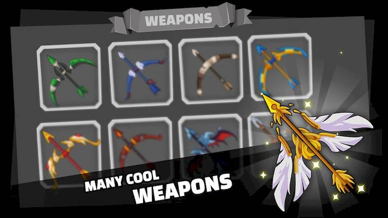 Скачать взломанную Stickfight Archer [Много денег] MOD apk на Андроид